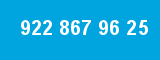 922 867 96 25 922 867 96 25